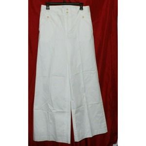 NWOT Lauren Ralph Lauren White Wide Leg Pants  8